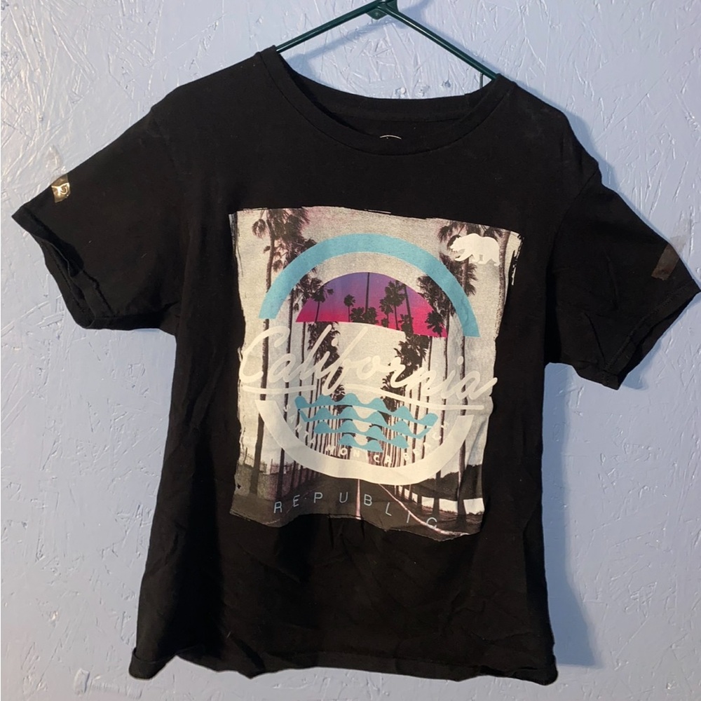 California Republic Black Graphic Tee